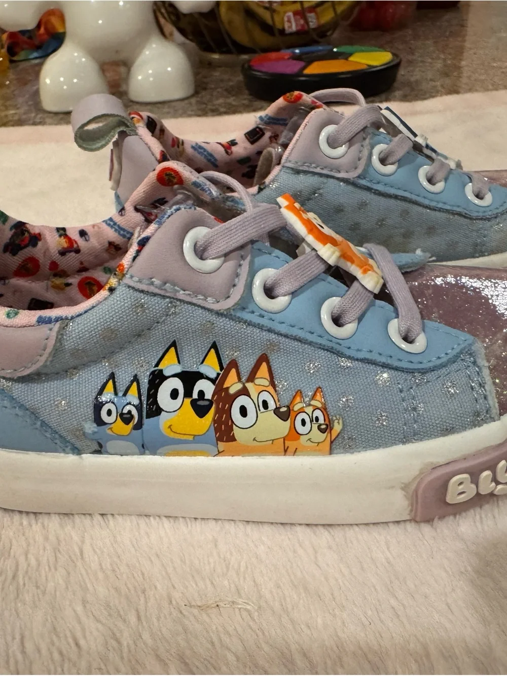 Kids' Light Bluey Character Sneakers. Easy on and off. No tying of laces